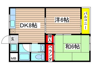 グリーンハウススズキＡの物件間取画像